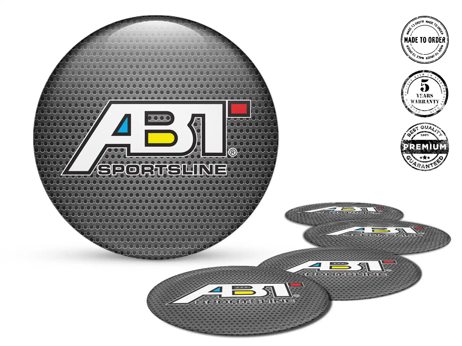 ABT Silicone Sticker Style Domed Rim Emblems